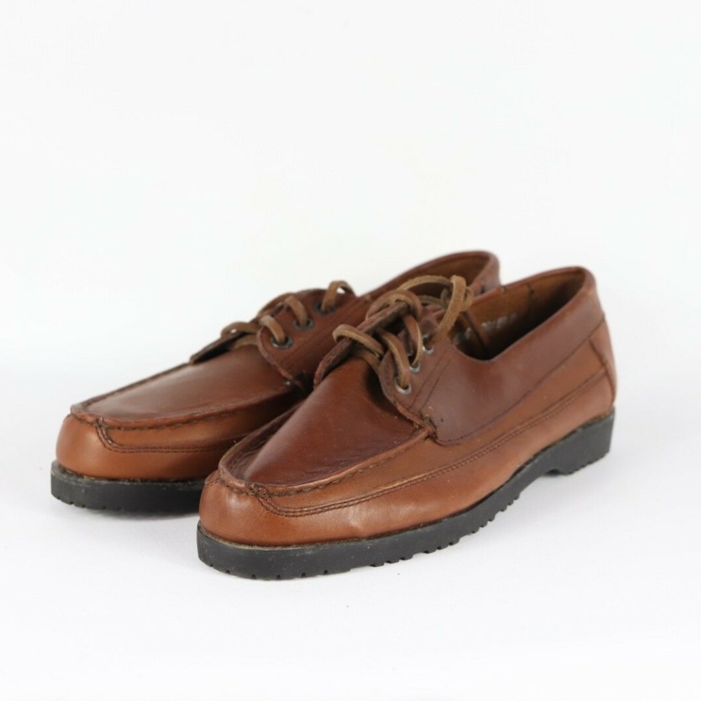 Vintage Newsport Leather Boat Shoes Womens 8.5